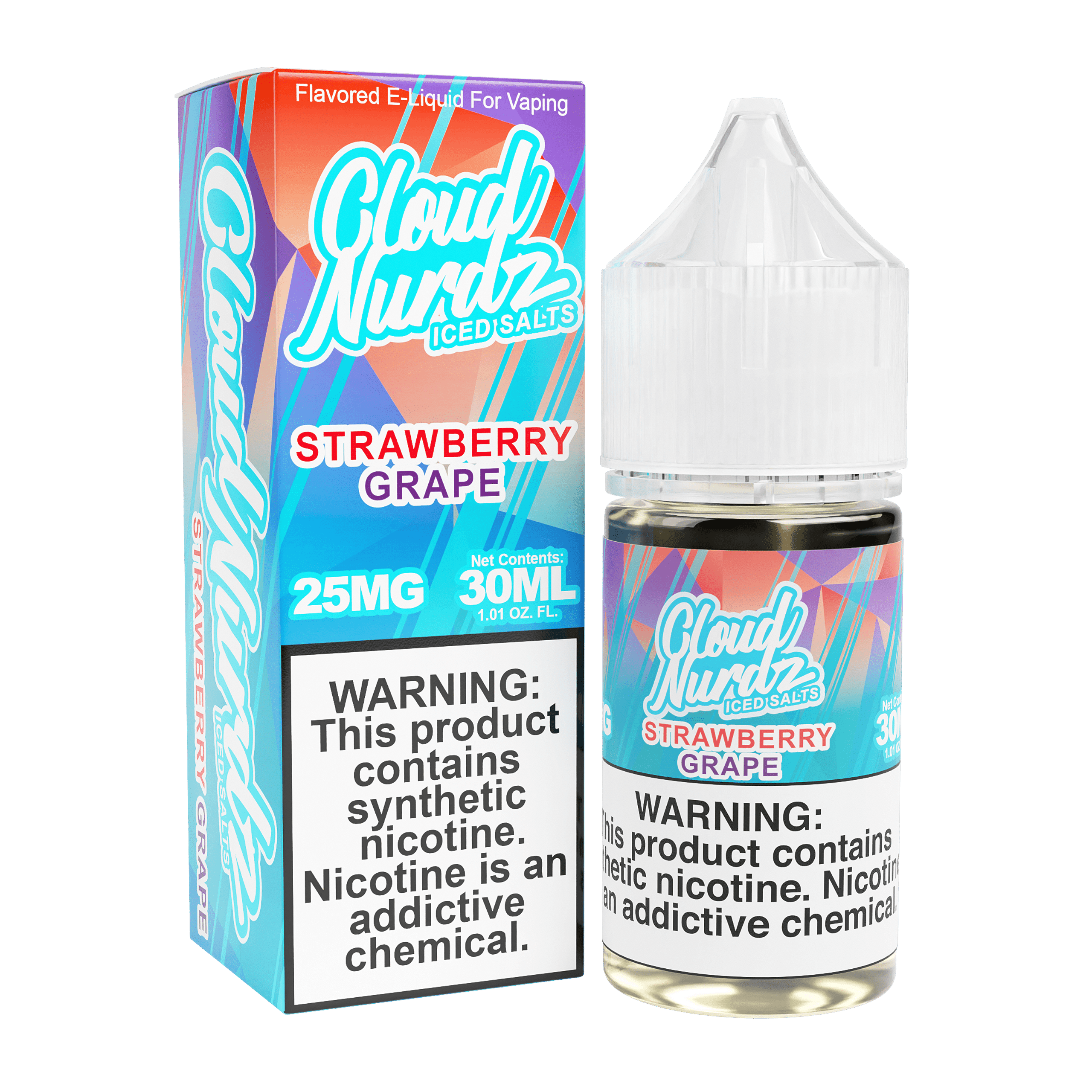 Cloud Nurdz Iced Nicotine Salts Strawberry Grape