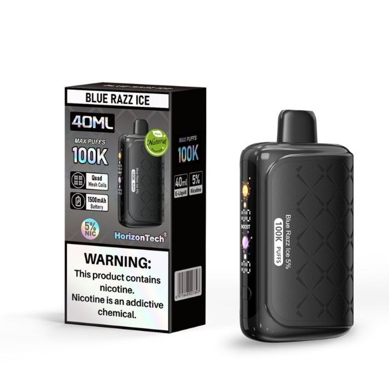 HorizonTech 100K Vape blue razz ice only vapez