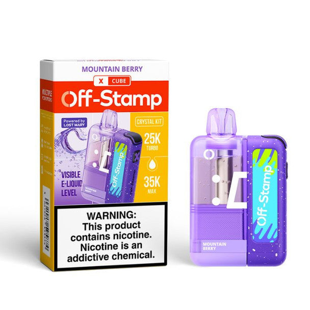 Off Stamp X-Cube Crystal Vape Kit Texas Compliant berry only vapez