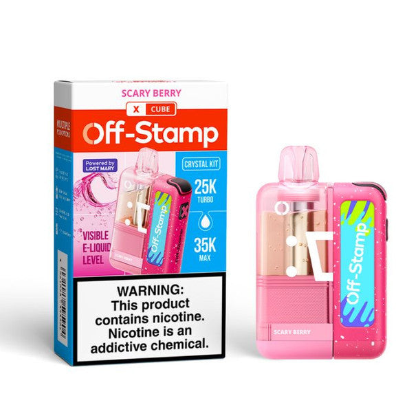 Off Stamp X-Cube Crystal Vape Kit Texas Compliant scary berry only vapez